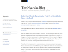 Tablet Screenshot of blog.nyaruka.com